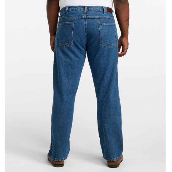 LL Bean Standard Fit Straight Leg Stonewashed Denim Classic Jeans 38x34 - Picture 2 of 7